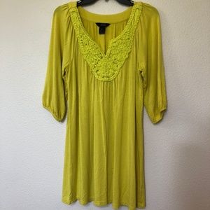 Ali Miles Neon Yellow loose dress M